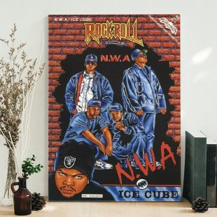 NWA - Ice Cube Rock&roll Comics Poster Canvas