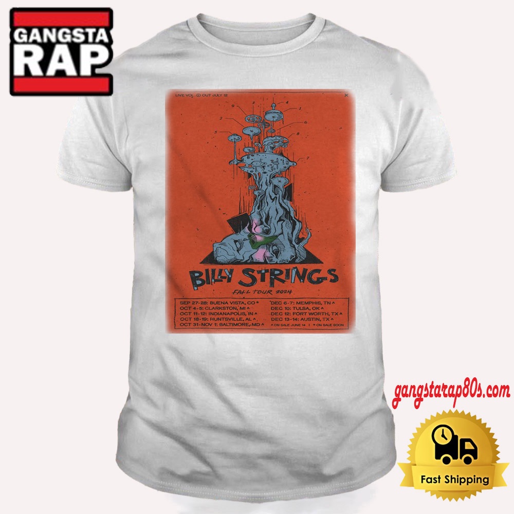 Billy Strings Fall Tour 2024 Schedule T Shirt Billy Strings Fall Tour 2024 Schedule T Shirt