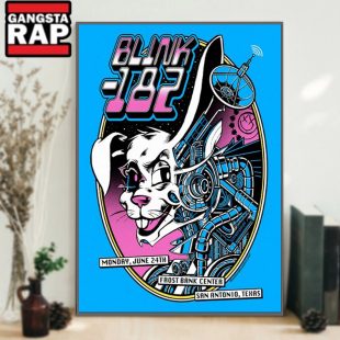 Blink 182 June 24 2024 Frost Bank Center San Antonio Texas Poster Canvas Art