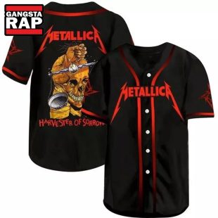Metallica Harvester Of Sorrow Rock Band Baseball Jersey 1