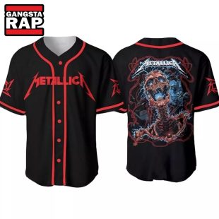 Metallica Metal Rock Band World Tour 2024 Baseball Jersey