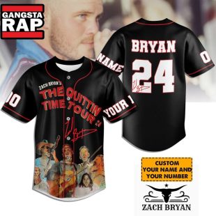 Zach Bryans The Quittin Time Tour Custom Baseball Jersey Shirt