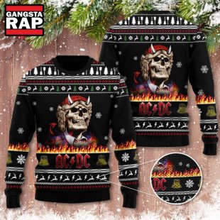 ACDC Band Special Skull Ugly Christmas Sweater