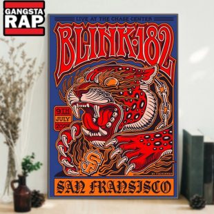 Blink 182 Band July 9 2024 Live At The Chase Center Wall Art Poster Canvas