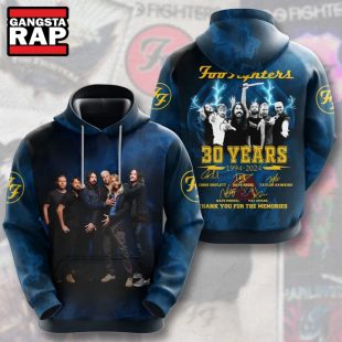Foo Fighters 30 Year 1994 2024 Signature All Over Print Hoodie