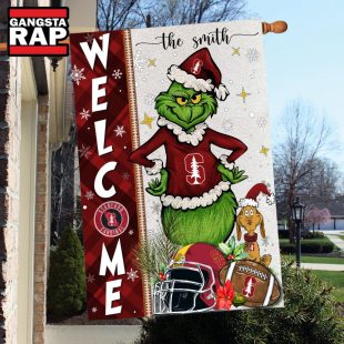 NCAA Stanford Cardinal Football Grinch Christmas Custom Flag