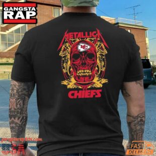 Metallica Band Kansas City Chiefs NFL Back Print T Shirt