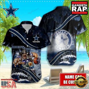 Custom Name Dallas Cowboys NFL Mascot Hawaiian Shirt