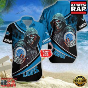 Custom Name Detroit Lions NFL Hawaiian Shirt