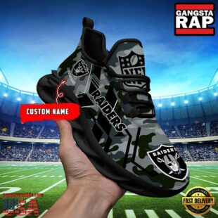 Custom Name Las Vegas Raiders NFL Sport Team Clunky Max Soul Shoes