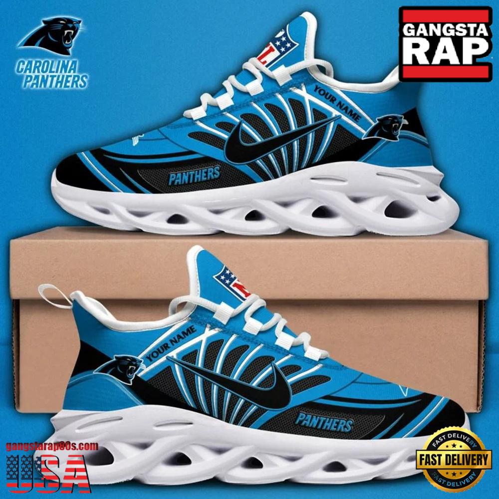 Personalized NFL Carolina Panthers Team Logo Max Soul Shoes Personalized NFL Carolina Panthers Team Logo Max Soul Shoes
