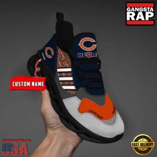 Custom Name NFL Chicago Bears Clunky Sport Max Soul Shoes