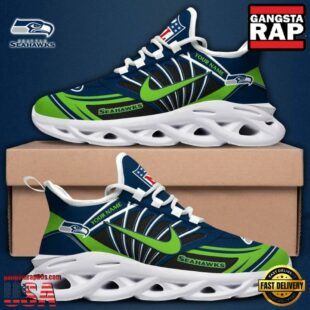 Custom Name NFL Seattle Seahawks Team Logo Max Soul Shoes