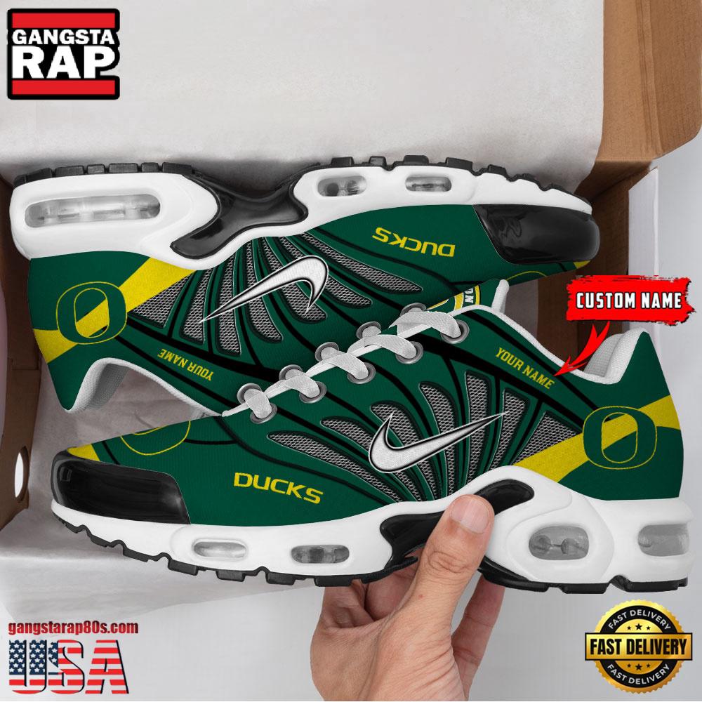 NCAA Oregon Ducks Sport Football Logo Custom Name Air Max Plus Shoes Running Sneakers NCAA Oregon Ducks Sport Football Logo Custom Name Air Max Plus Shoes Running Sneakers