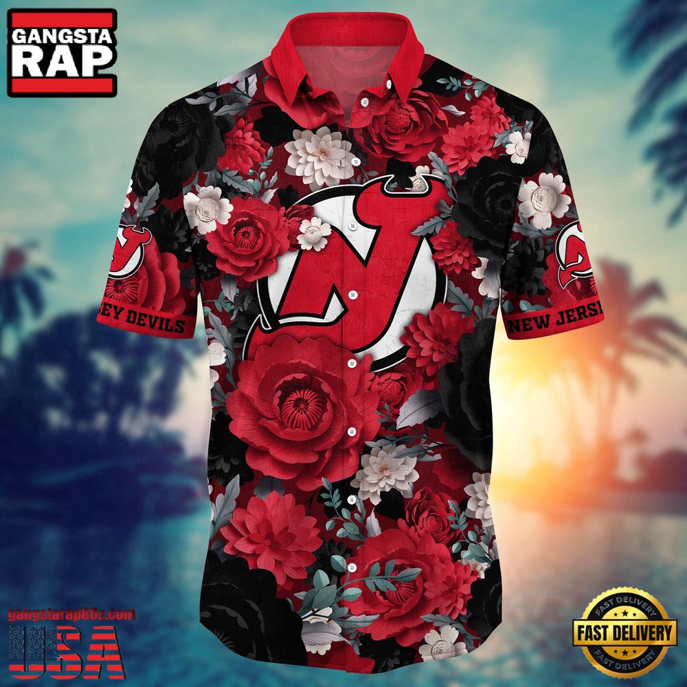 New Jersey Devils NHL Hawaiian Shirt For Men New Jersey Devils NHL Hawaiian Shirt For Men
