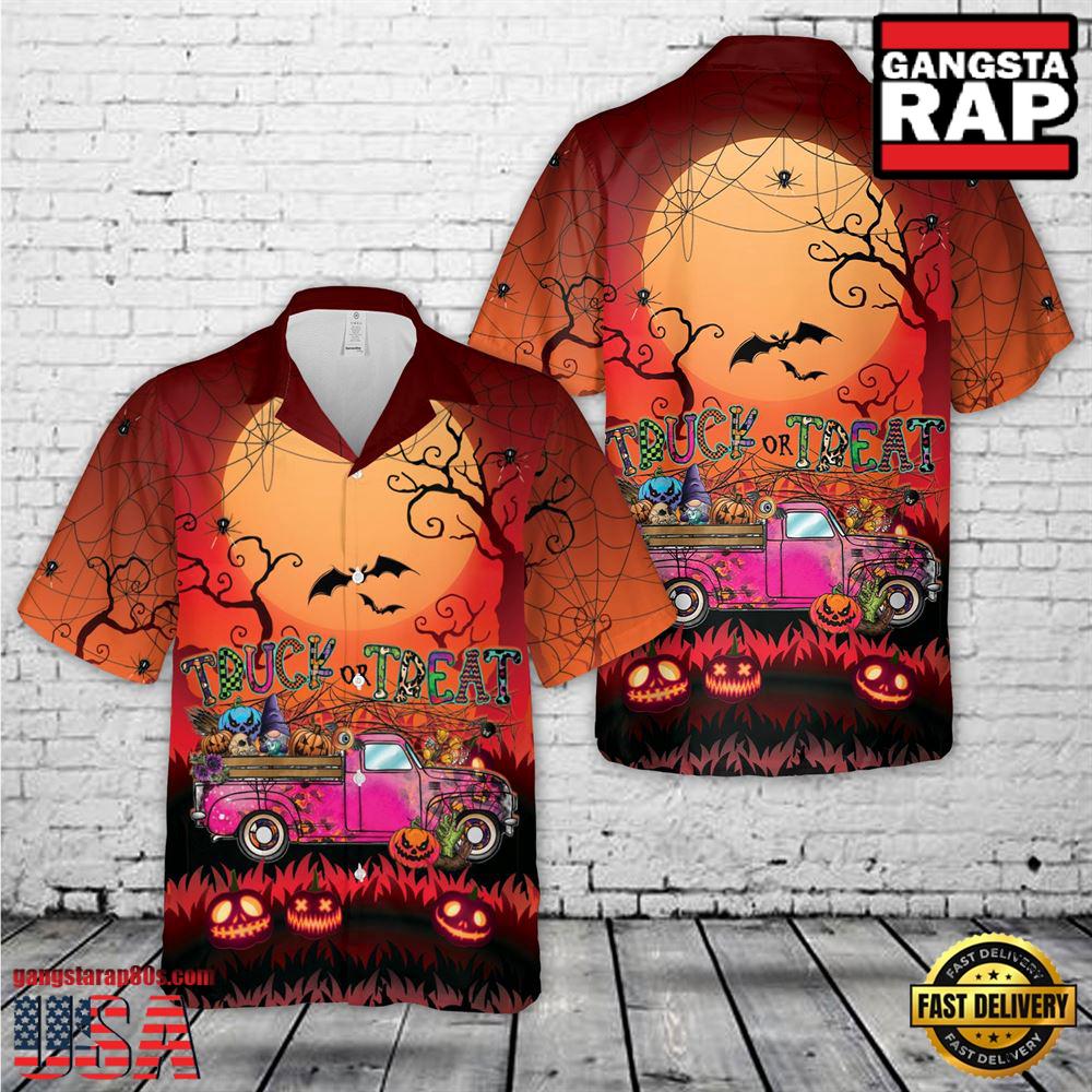 Truck Or Treat Happy Hawaiian Shirt For Mens And Women Truck Or Treat Happy Hawaiian Shirt For Mens And Women
