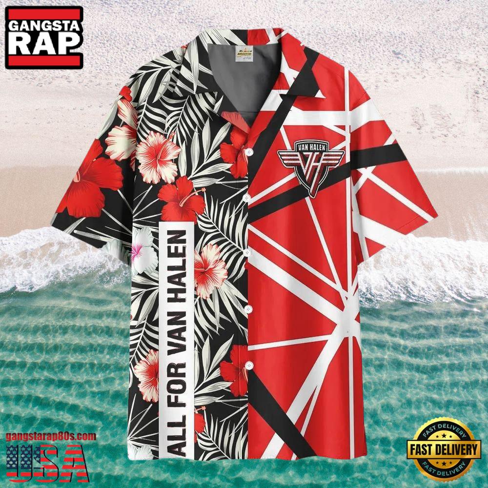 Van Halen Music Band All 3D Print Hawaiian Shirt Van Halen Music Band All 3D Print Hawaiian Shirt
