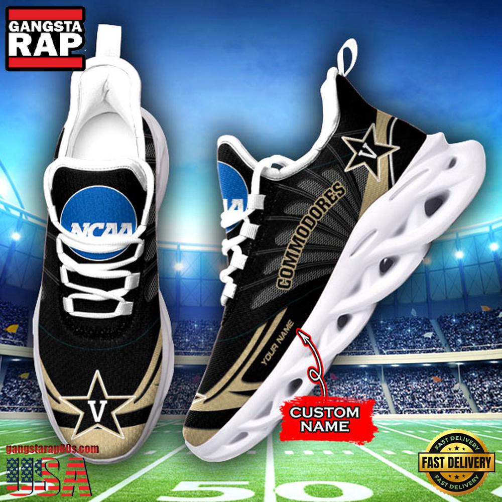 NCAA Vanderbilt Commodores Custom Name Max Soul Shoes Sneakers NCAA Vanderbilt Commodores Custom Name Max Soul Shoes Sneakers