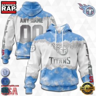 Custom Name And Number NFL Tennessee Titans Color Christmas 3D Hoodie Shirt