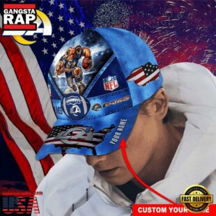 Custom Name Los Angeles Rams NFL Super Bowl LIX Baseball Cap