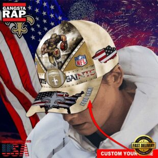Custom Name New Orleans Saints NFL Super Bowl LIX Baseball Cap