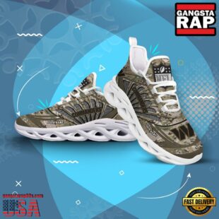 Custom Name NFL Washington Commanders Camo Veteran Day Max Soul Shoes