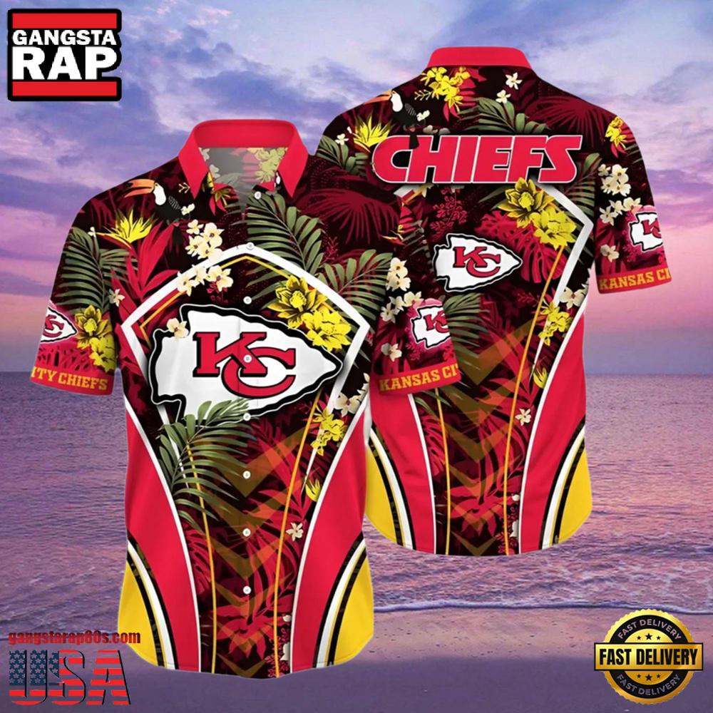 NFL Flower Summer Tropical Chiefs Hawaiian Shirt NFL Flower Summer Tropical Chiefs Hawaiian Shirt