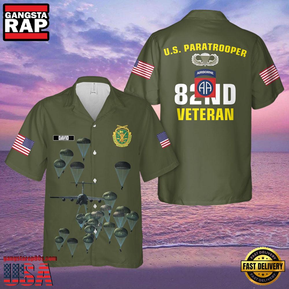 Name Us Army 82Nd Airborne Division Veteran Veteran Hawaiian Shirt Name Us Army 82Nd Airborne Division Veteran Veteran Hawaiian Shirt