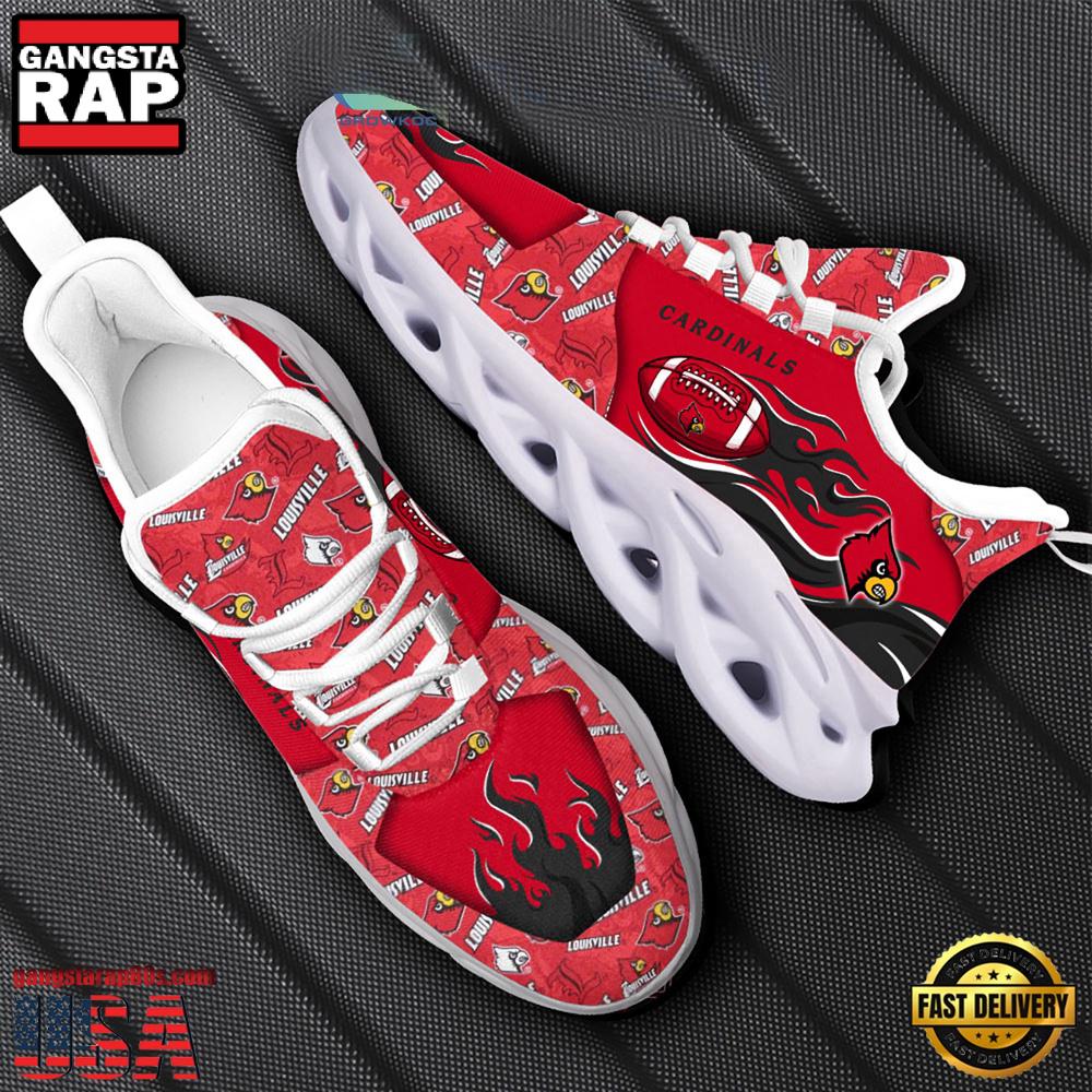 NCAA Louisville Cardinals New Design Max Soul Shoes, Running Sneakers NCAA Louisville Cardinals New Design Max Soul Shoes, Running Sneakers