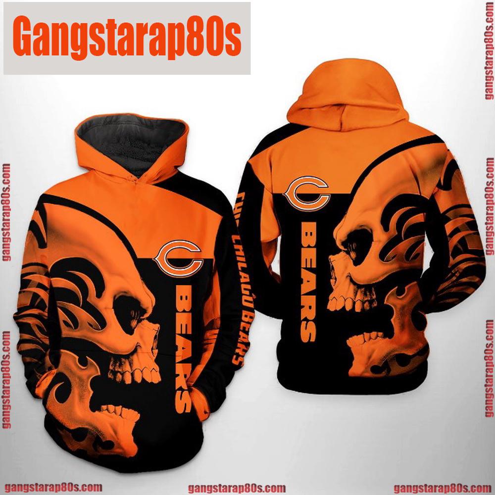 NFL Chicago Bears Skull 3D Printed Hoodie Shirt NFL Chicago Bears Skull 3D Printed Hoodie Shirt