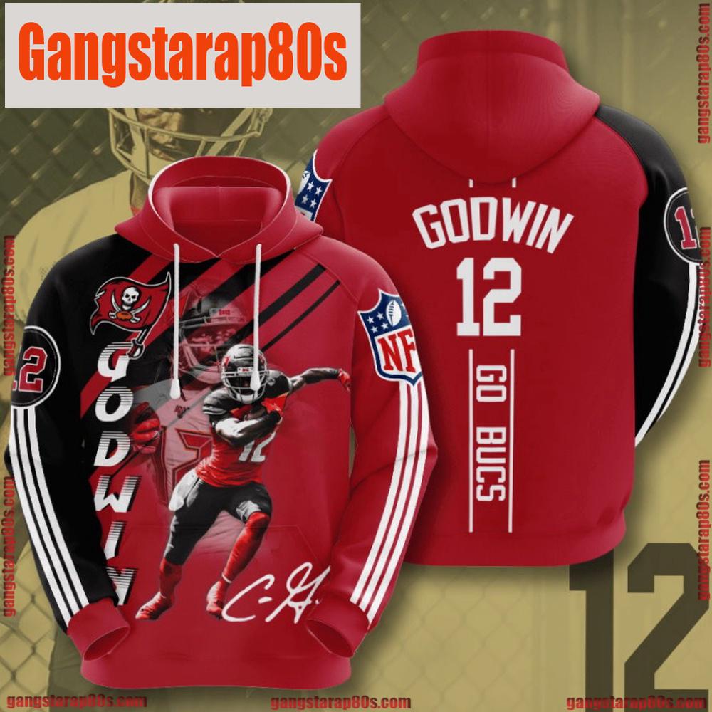 NFL Chris Godwin Tampa Bay Buccaneers 3D Printed Hoodie Shirt NFL Chris Godwin Tampa Bay Buccaneers 3D Printed Hoodie Shirt