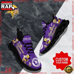 NFL Max Soul Shoes, Minnesota Vikings Clunky Shoes Custom Name For Fans Christmas