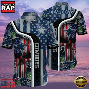 NFL Patriot Skull Dallas Cowboys Hawaiian Shirts Cheap