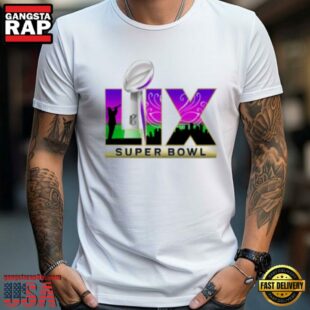 NFL Super Bowl LIX 2025 Logo Purple New Design T Shirt