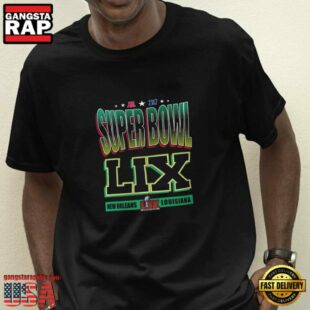 NFL Super Bowl LIX New Orleans Louisiana Unisex T Shirt Black Color