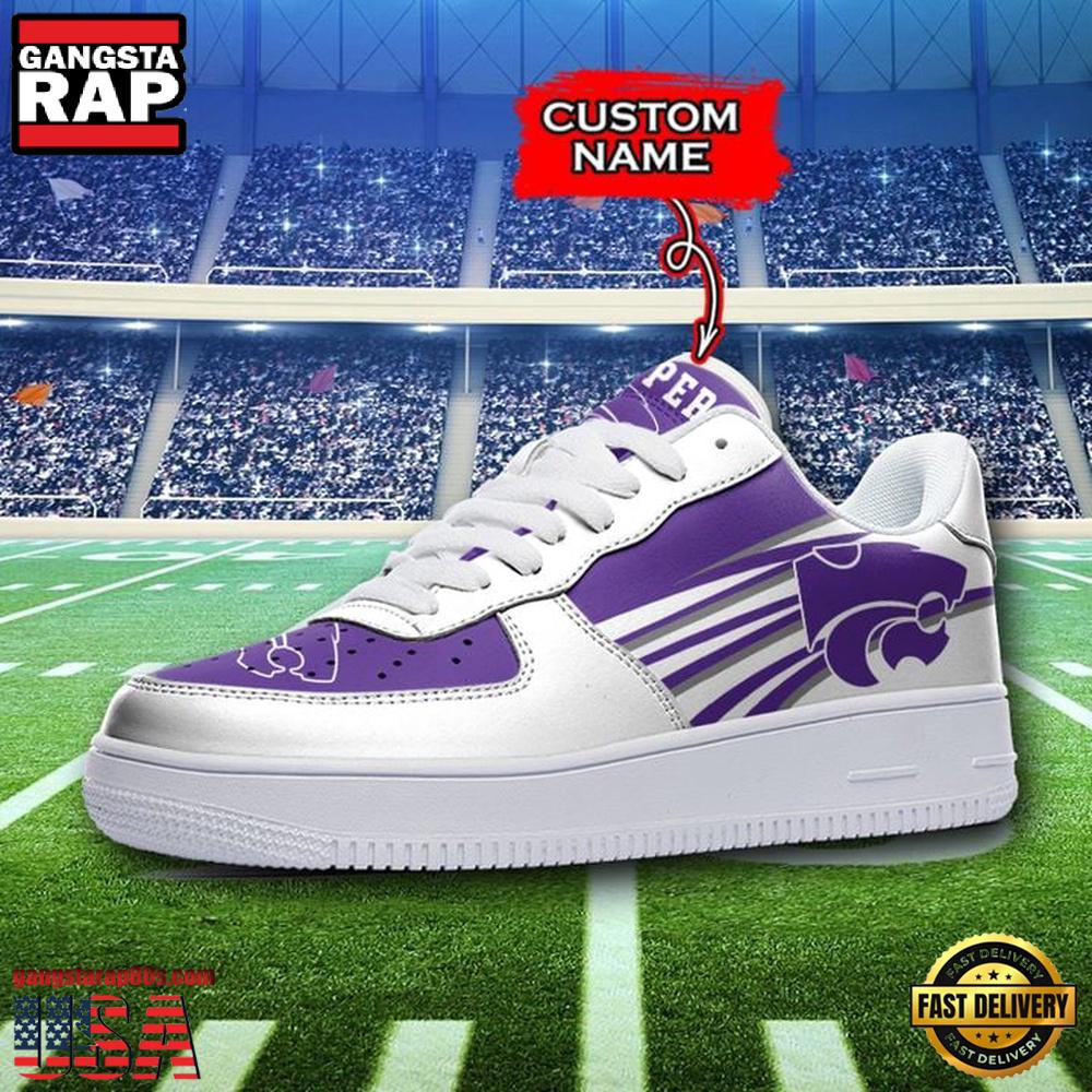 NCAA Custom Name Kansas State Wildcats Air Force 1 Running Sneakers Shoes Sneaker NCAA Custom Name Kansas State Wildcats Air Force 1 Running Sneakers Shoes Sneaker