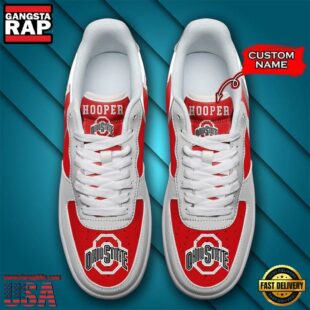 Personalized Name NCAA Ohio State Buckeyes Air Force 1 Shoes