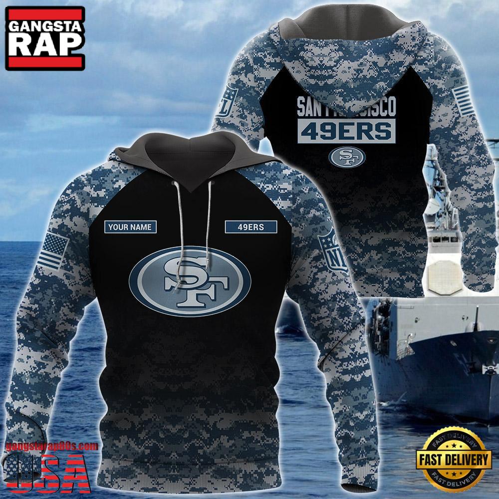 NFL San Francisco ers U.S. Navy NWU Camouflage Cutsom Name Hoodie NFL San Francisco ers U.S. Navy NWU Camouflage Cutsom Name Hoodie