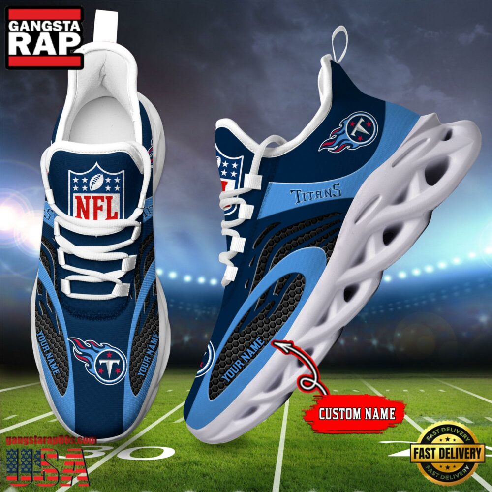 NFL Custom Name Tennessee Titans Limited New Design Max Soul Running Sneakers Shoes NFL Custom Name Tennessee Titans Limited New Design Max Soul Running Sneakers Shoes