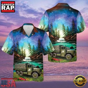 Us Army M35A2 Truck From The 1950'S Hawaiian Shirt