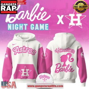 Houston Astros MLB x Barbie Night Game 2025 All Over Print Hoodie
