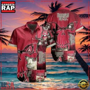 MLB Arizona Diamondbacks Vintage Skull Aloha Shirt