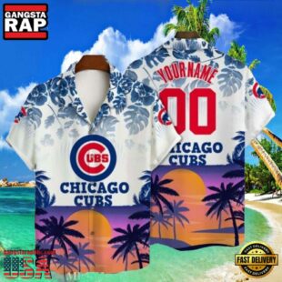 MLB Chicago Cubs Personalized Paradise Aloha Hawaiian Shirt
