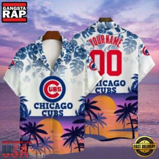 MLB Chicago Cubs Personalized Paradise Aloha Hawaiian Shirt