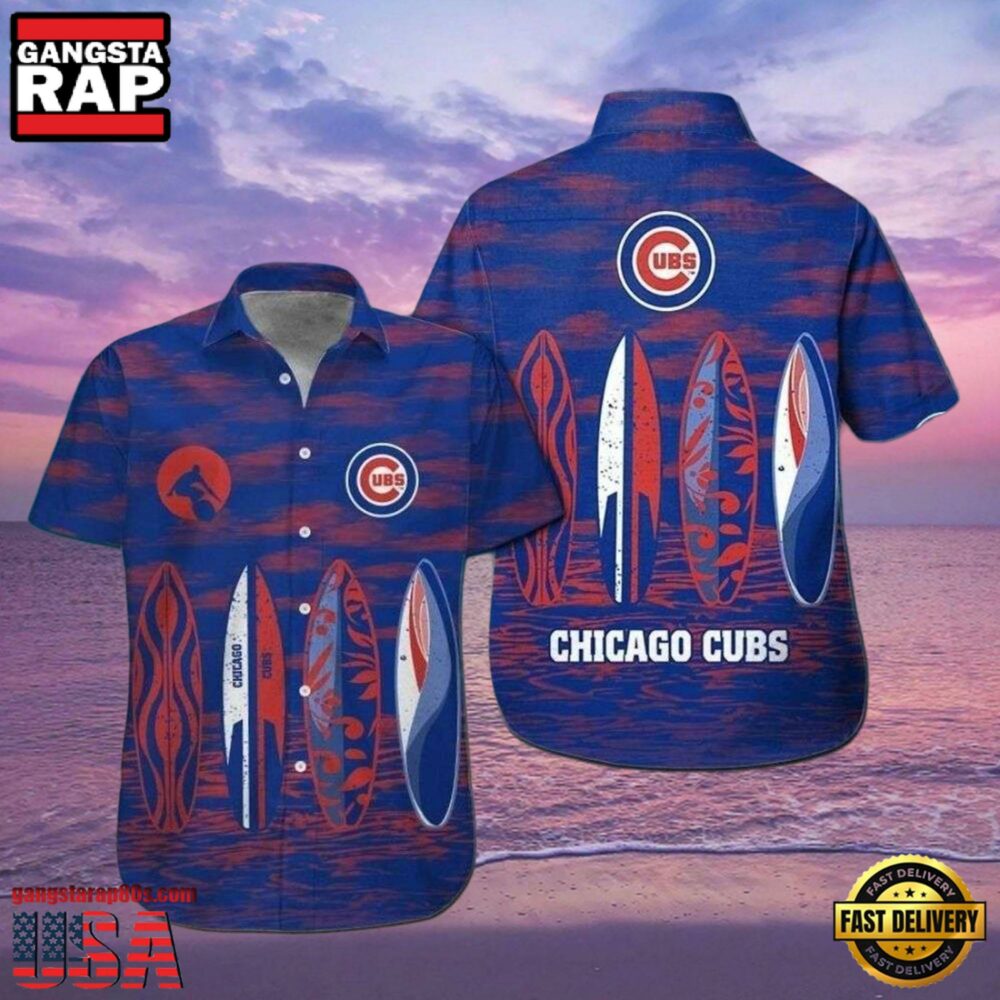 MLB Chicago Cubs Surf's Up Aloha Hawaiian Shirt MLB Chicago Cubs Surf's Up Aloha Hawaiian Shirt