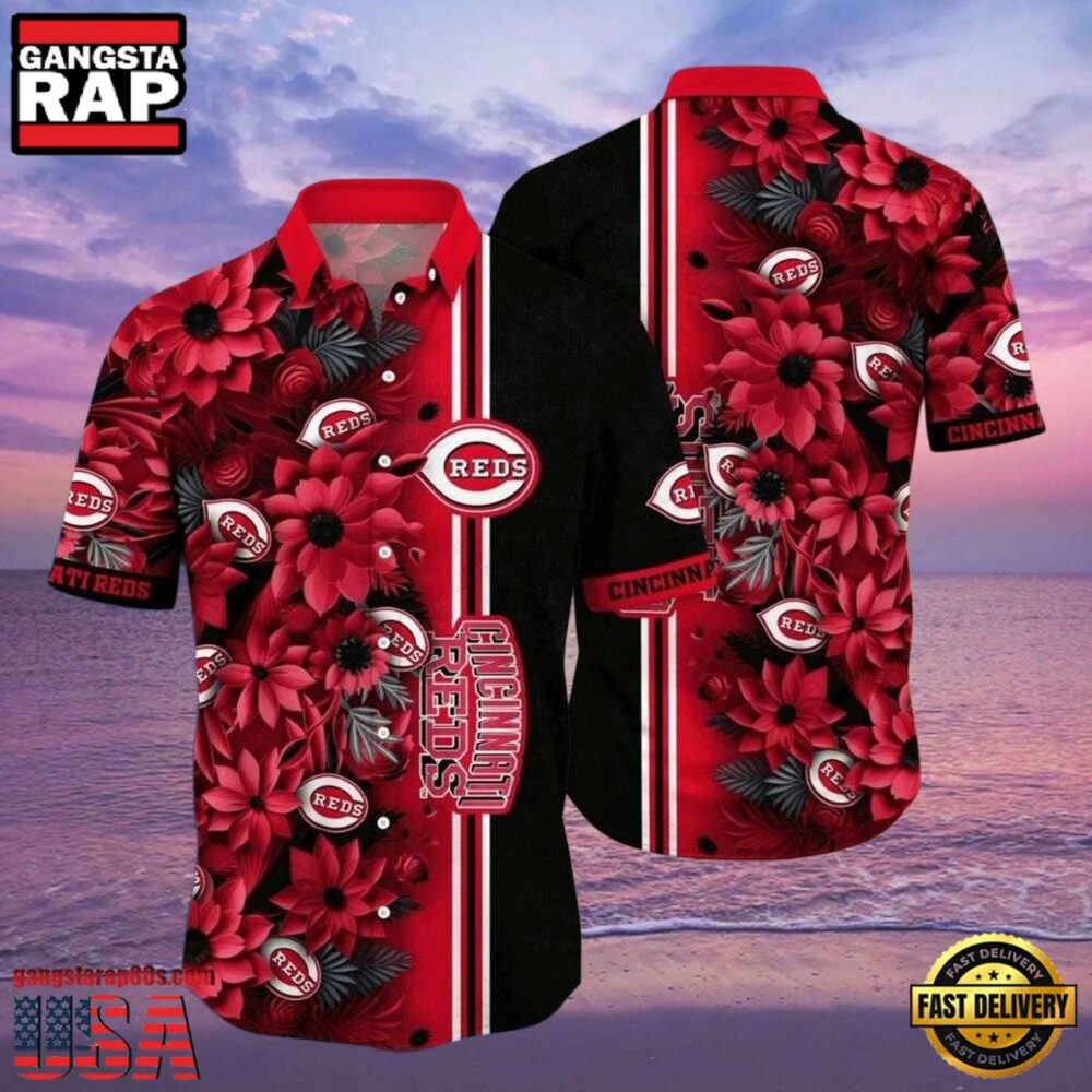 MLB Cincinnati Reds Blossom Passion Aloha Hawaiian Shirt MLB Cincinnati Reds Blossom Passion Aloha Hawaiian Shirt