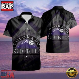 MLB Colorado Rockies Mountain Sunset Aloha Shirt