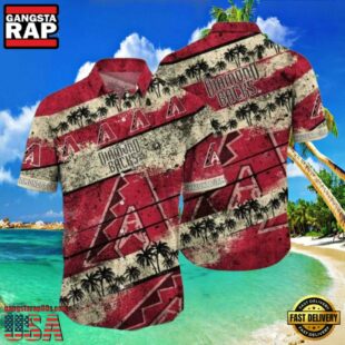 MLB Diamondbacks Palm Sunset Tropical Hawaiian Shirt