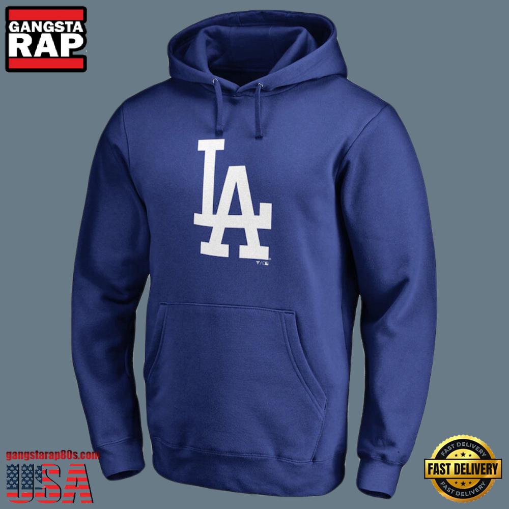 MLB Los Angeles Dodgers Hooded Baseball Sweatshirt Blue MLB Los Angeles Dodgers Hooded Baseball Sweatshirt Blue