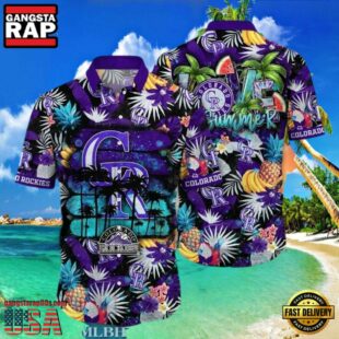 MLB Love Summer - Rockies Tropical Fruit And Palm Style Hot Trending Summer Hawaiian Shirt